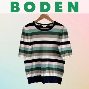 BODEN stripe short-sleeved sweater - Size M